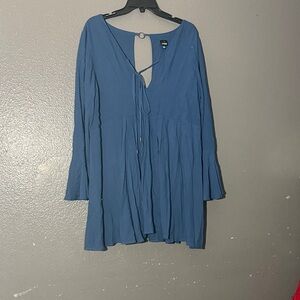 IJOAH Blue Long Sleeve Dress